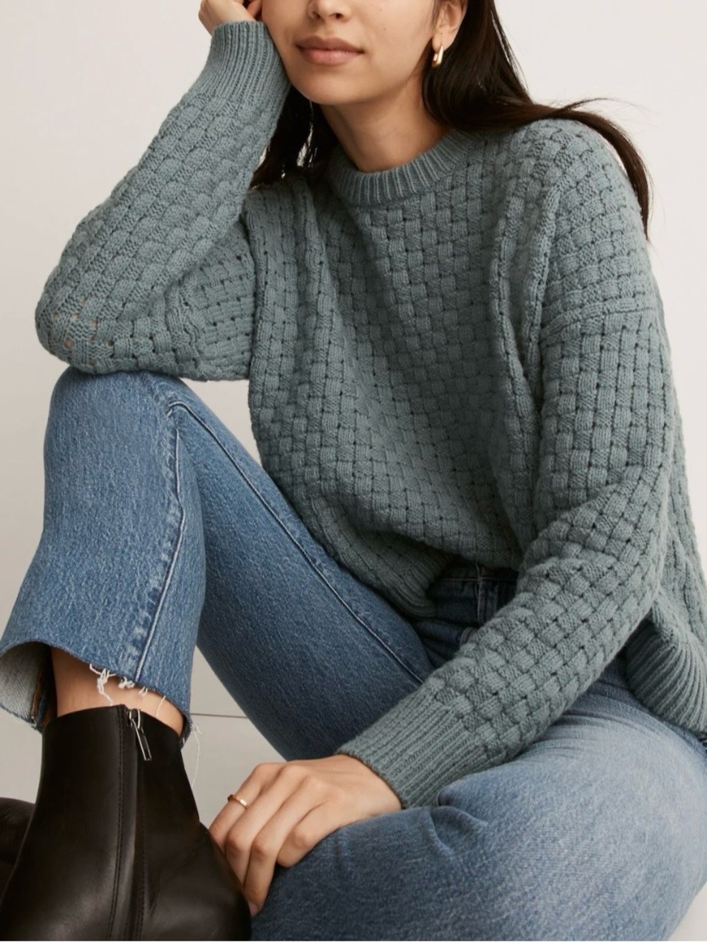 Madewell Basketweave-Stitch Sweater